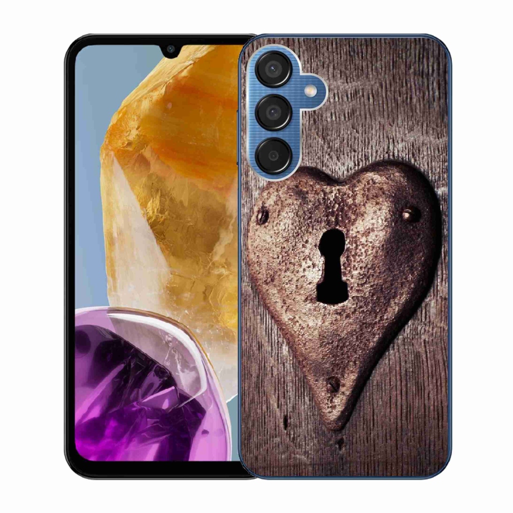 Zselés borítás mmCase Samsung Galaxy M15 5G készülékhez - szív alakú zár