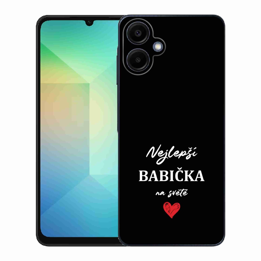 Gél borító mmCase Samsung Galaxy A06 4G - a legjobb nagymama 1 fekete háttérrel