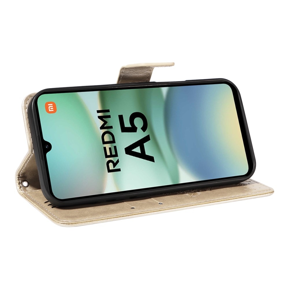 Fák könyv tok Xiaomi Redmi A5 (171.7x77.8x8.3mm) - arany színű