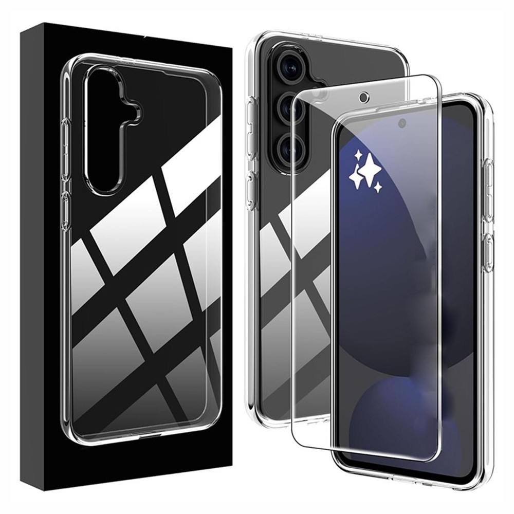 Arc átlátszó zselés tok + 2.5D edzett üveg Samsung Galaxy A17 4G/5G - átlátszó