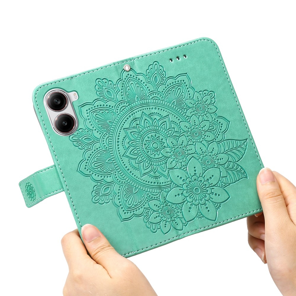 Mandala könyv tok a Xiaomi Poco X7 Pro 5G-hez - teal színű