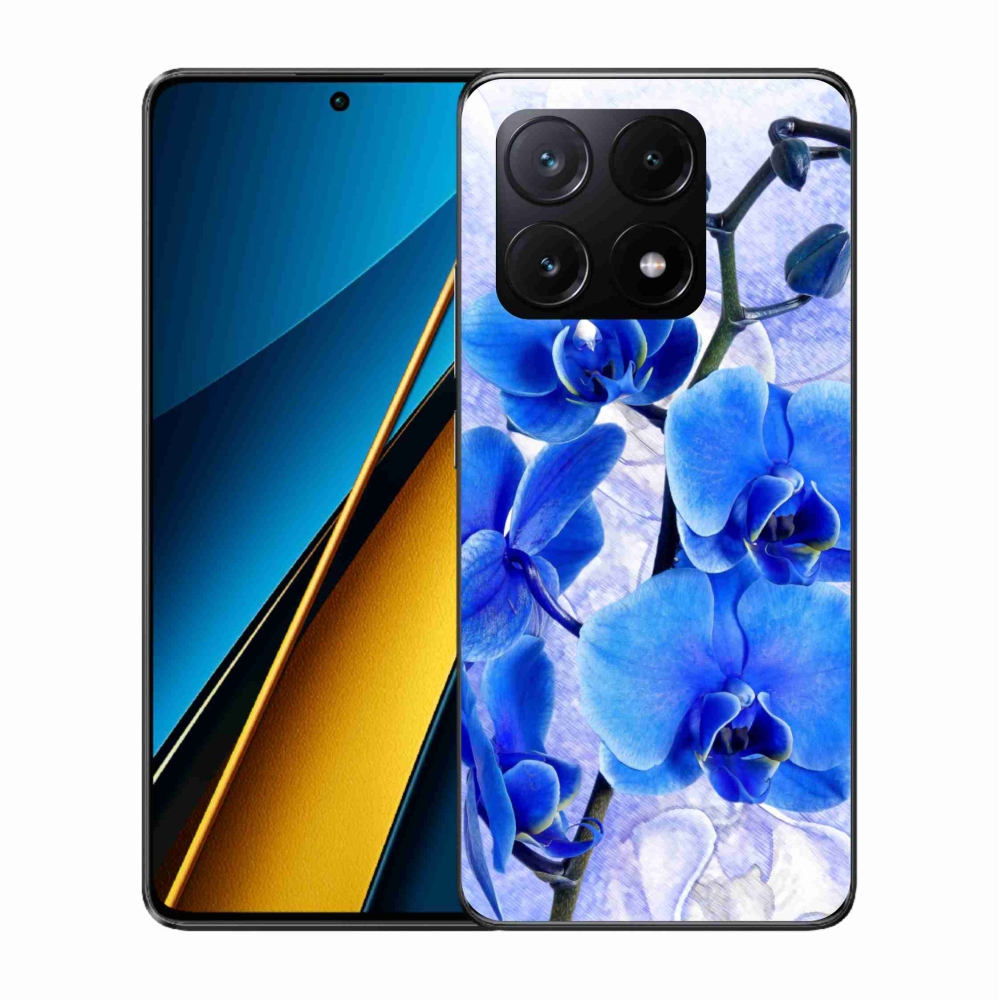 Gél borítás mmCase a Xiaomi Poco X6 Pro 5G számára - kék virágok