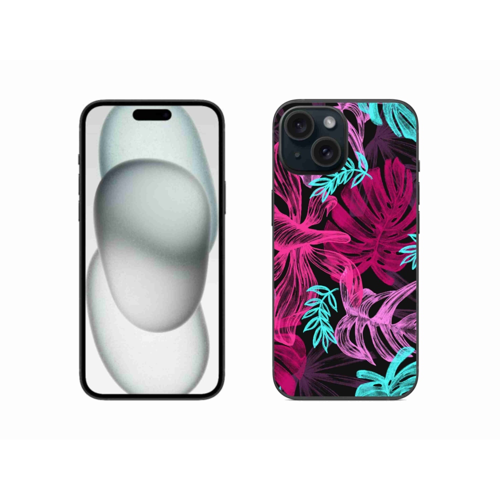 Zselés borítás mmCase iPhone 15-hez - virágok 1