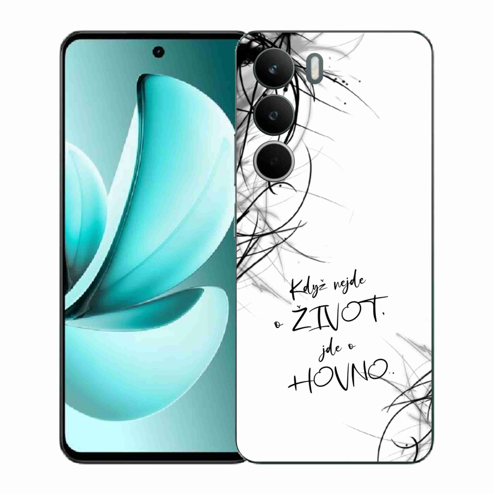 Gél borító mmCase a Realme C71 készülékhez - vicces szöveg 16 fehér háttér