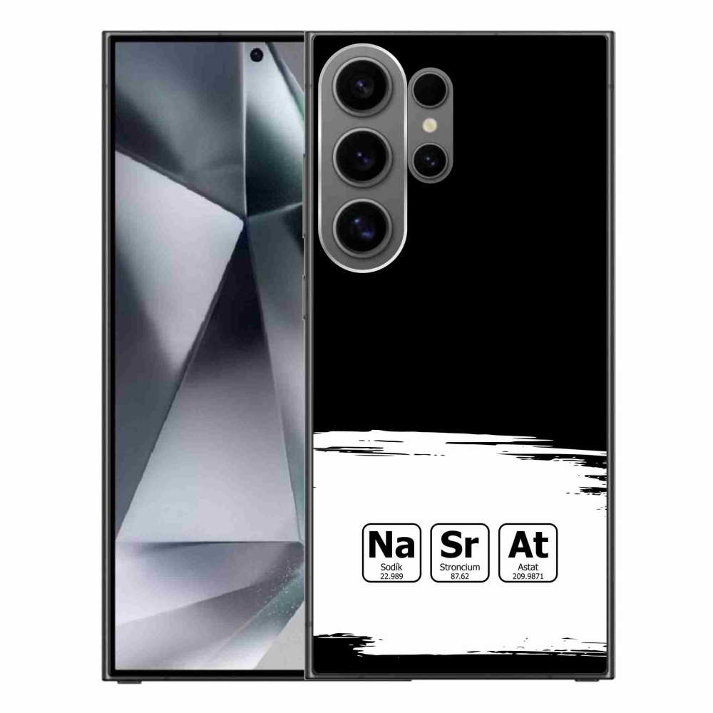 Gél borítás mmCase Samsung Galaxy S24 Ultra - kémiai elemek fehér és fekete háttérrel