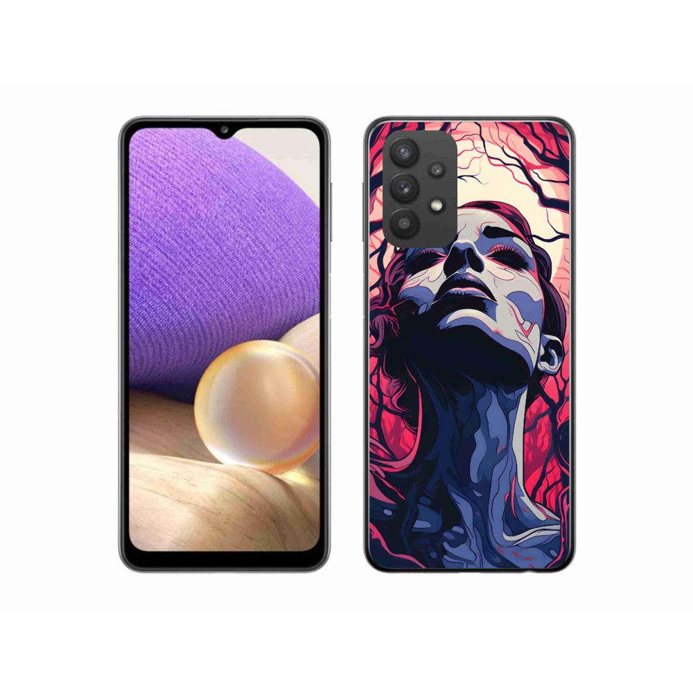 Gél borítás mmCase Samsung Galaxy A32 5G - absztrakt arc