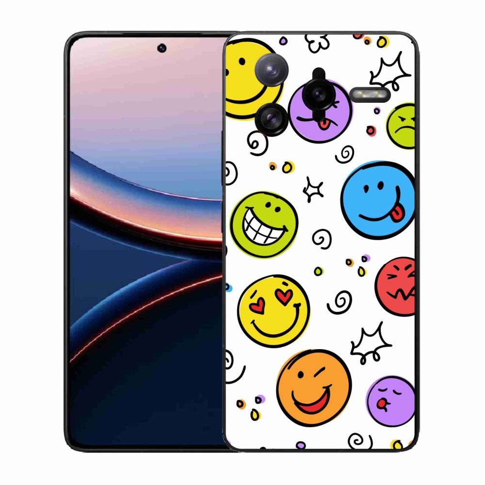 Gél borító mmCase a Xiaomi Poco F7 Ultra számára - smiley-k