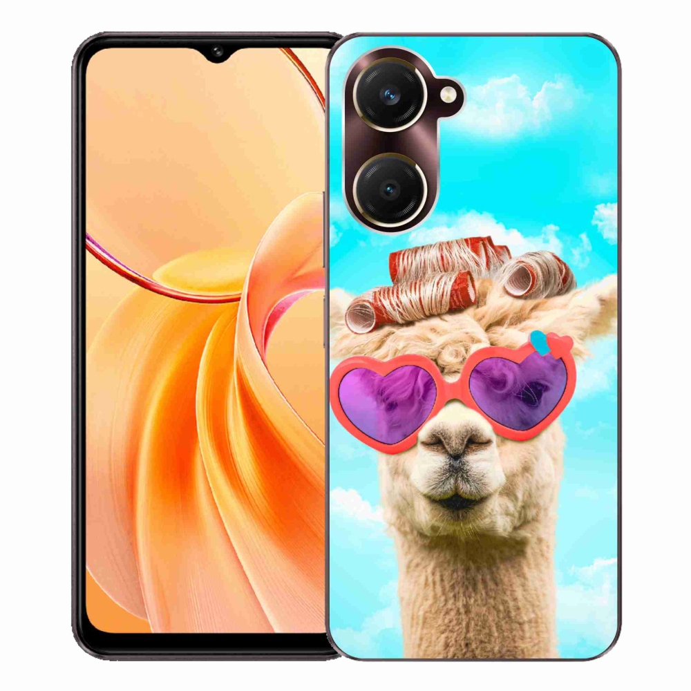 Zselés borítás mmCase a Vivo Y28s 5G-hez - szemüveges láma