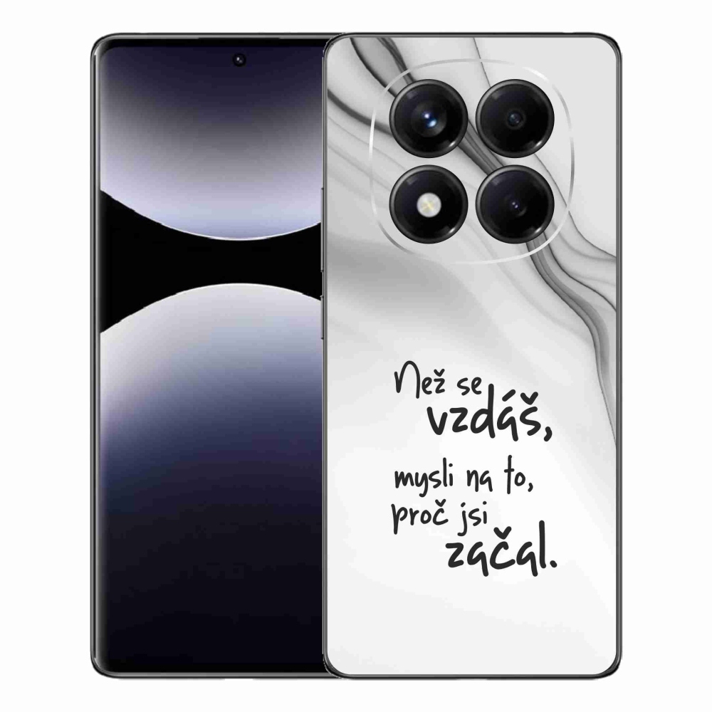 Gél borítás mmCase a Xiaomi Redmi Note 14 Pro készülékhez - idézet 2 fehér háttér