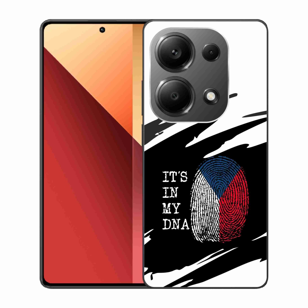 Gél borító mmCase a Xiaomi Redmi Note 13 Pro 4G/Poco M6 Pro - zászlós ujjlenyomat fekete és fehér háttérrel