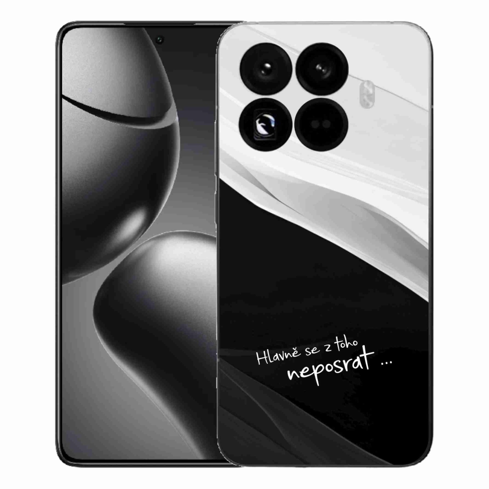 Gél borító mmCase a Xiaomi 15T Pro-hoz - vicces szöveg 13 fekete és fehér háttérrel