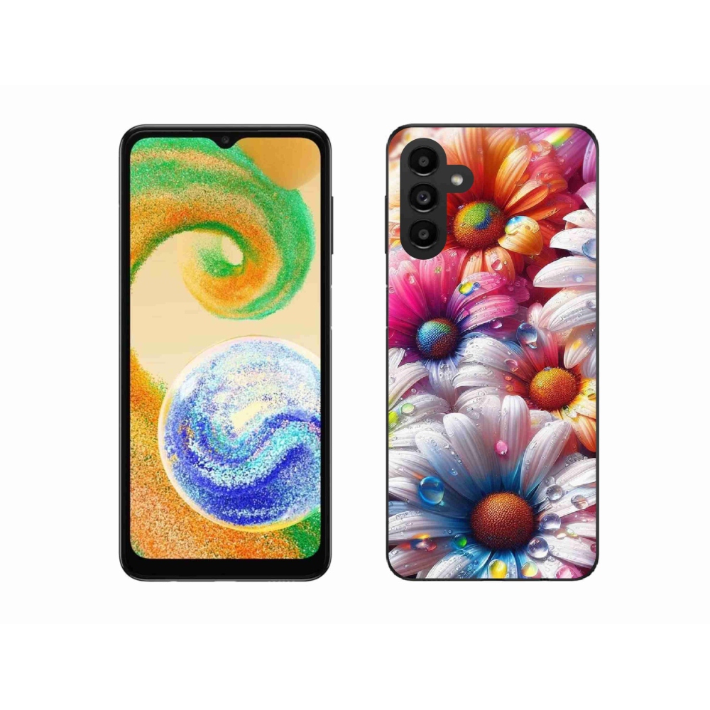 Zselés borítás mmCase Samsung Galaxy A04s (164.7x76.7x9.1mm) - színes margaréták