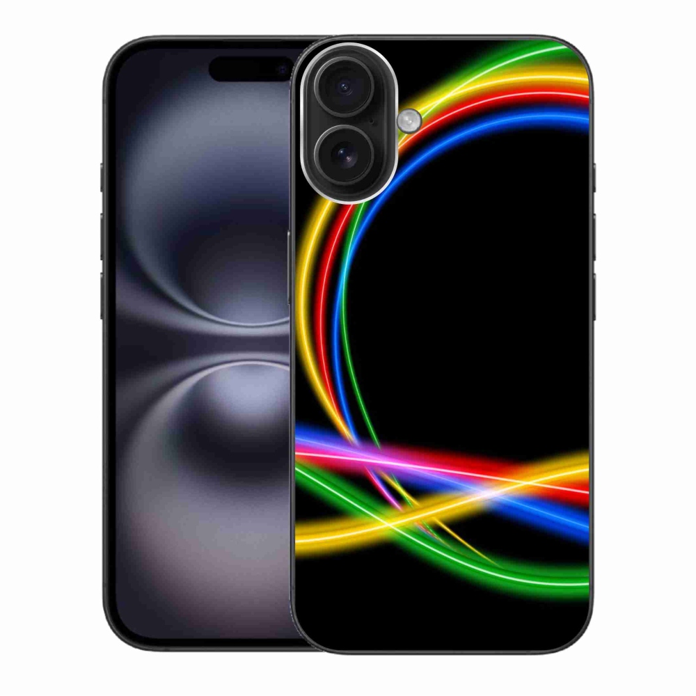 Gél tok mmCase iPhone 16 Plus készülékhez - neon körök