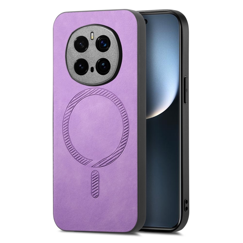 Skiny gél tok műbőrrel és MagSafe támogatással a Honor Magic 7 Pro 5G készülékhez - lila