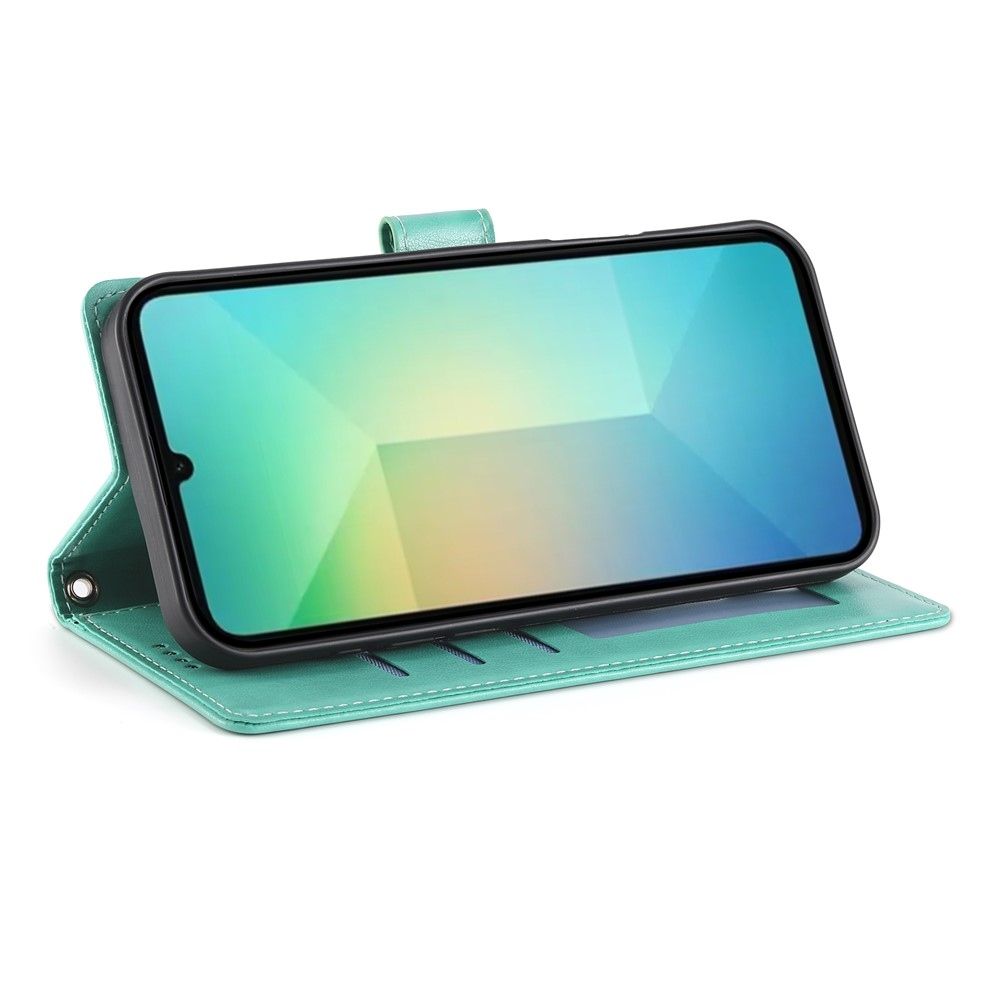 Virágos könyves tok Samsung Galaxy A07 4G készülékhez - teáskék színű