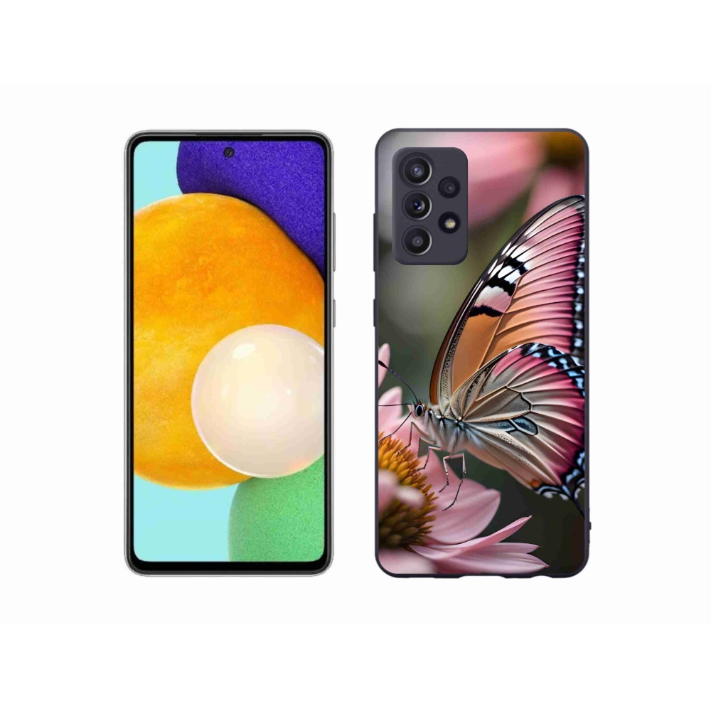 Zselés borítás mmCase Samsung Galaxy A52/A52 5G - színes pillangó