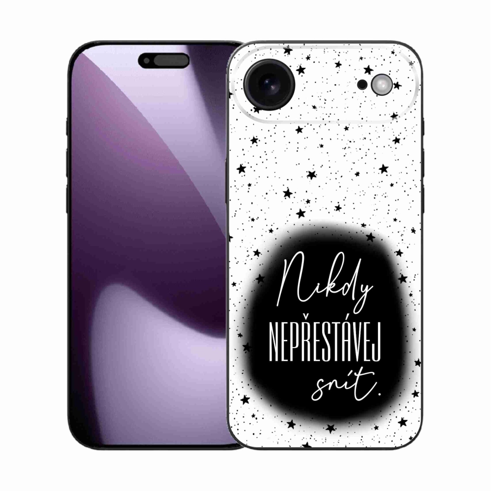 Gél borítás mmCase iPhone 17 Air készülékhez - idézet 1 fekete-fehér háttér