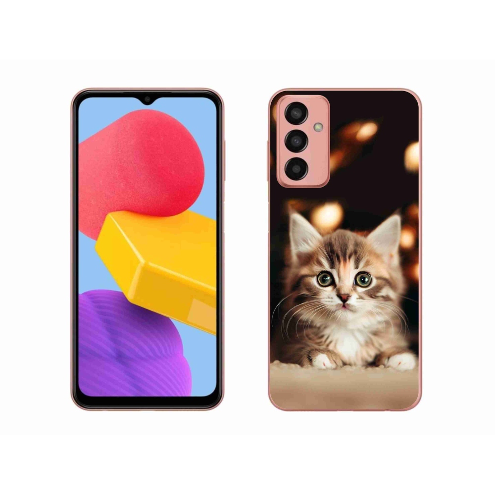 Gél borítás mmCase Samsung Galaxy M13 készülékhez - aranyos cica 2