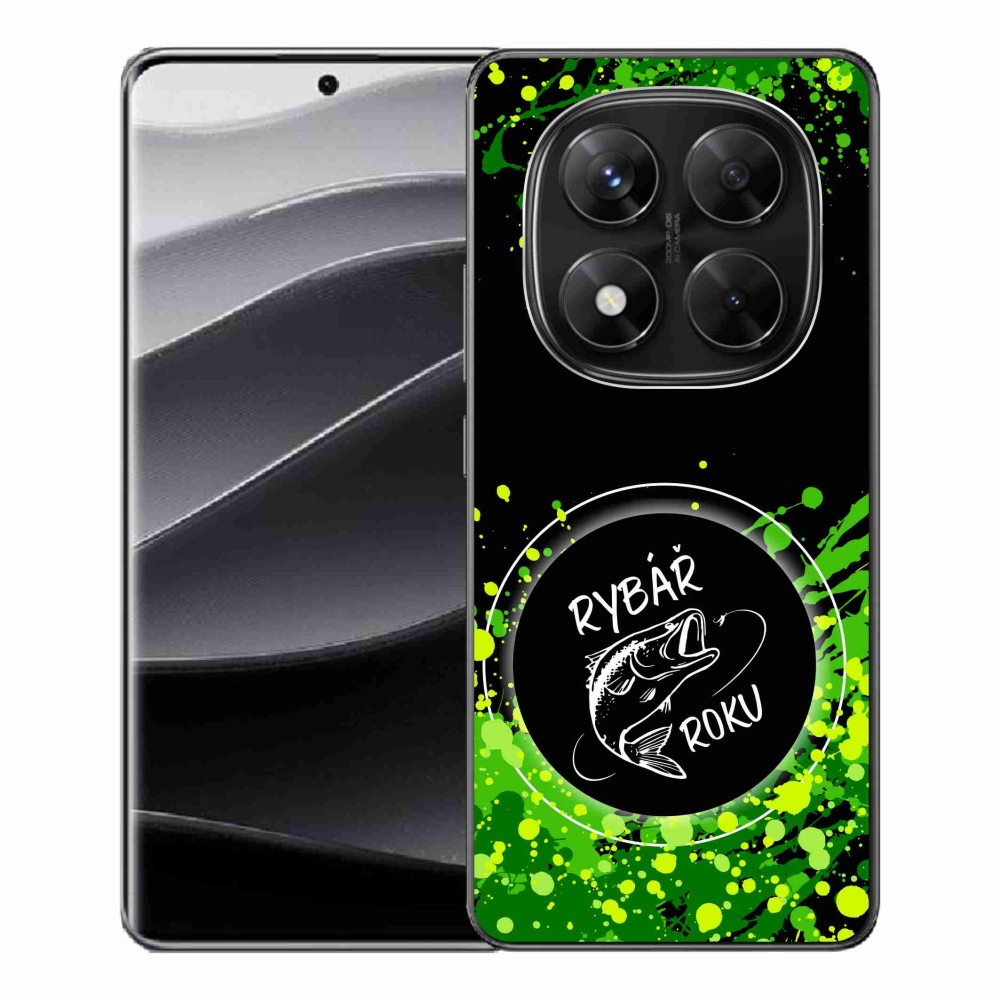 Gél borítás mmCase a Xiaomi Redmi Note 14 Pro 5G/Poco X7 5G számára - az év halászának fekete háttere