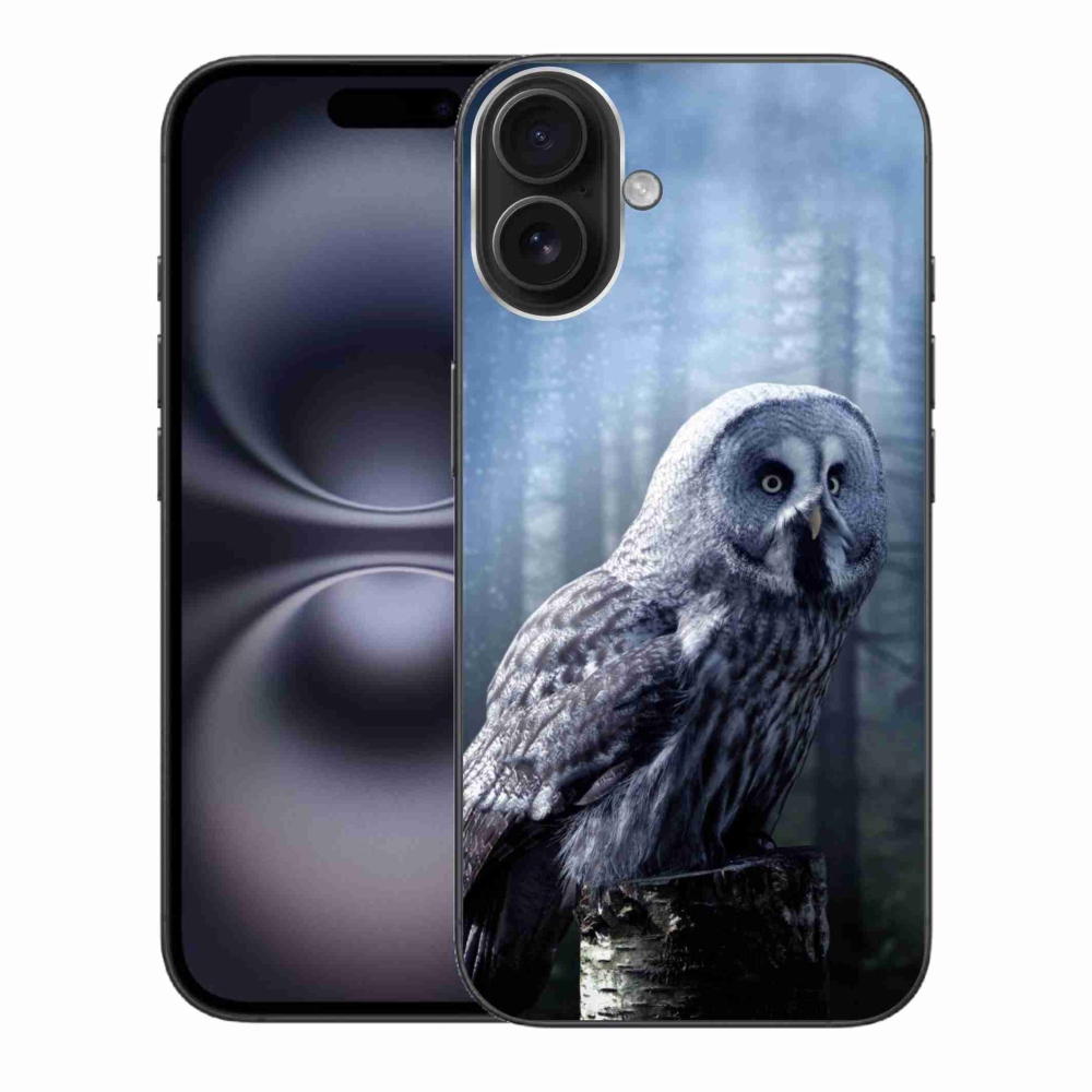 Zselés borítás mmCase iPhone 16 Plus készülékhez - bagoly