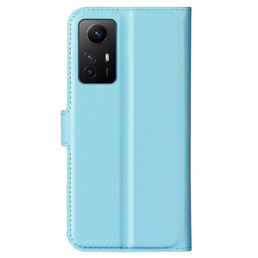 Litchi könyv tok Xiaomi Redmi Note 12S-hez - kék