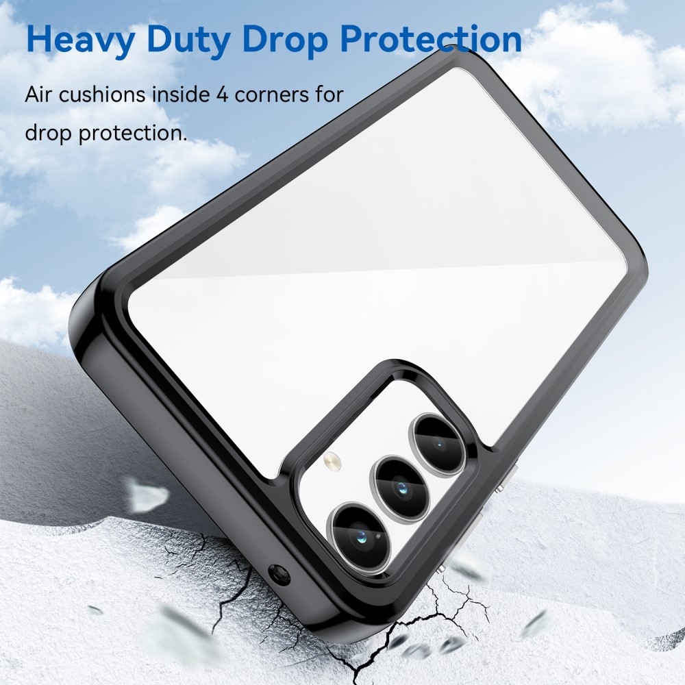 Gél tok fix hátlappal Samsung Galaxy A35 5G készülékhez - fekete