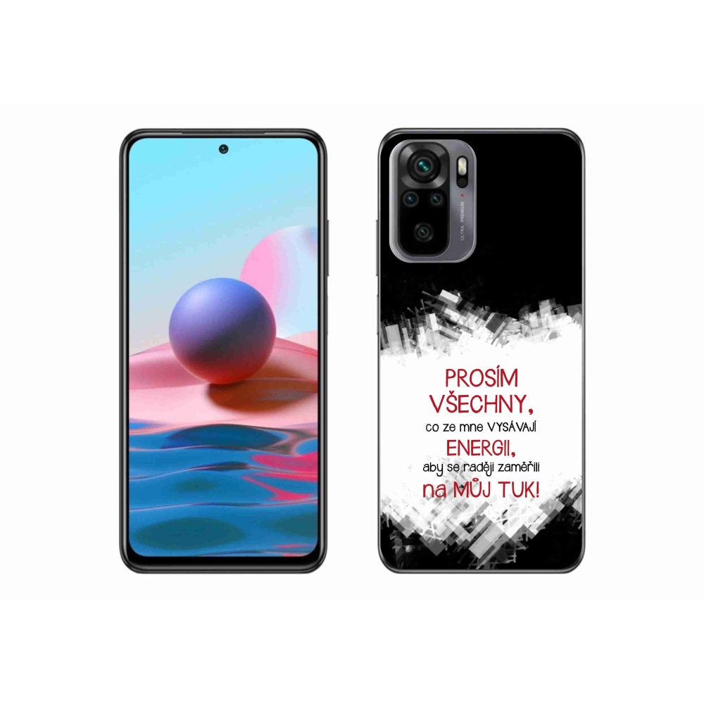 Gél borító mmCase a Xiaomi Redmi Note 10 4G - vicces szöveg 1 piros