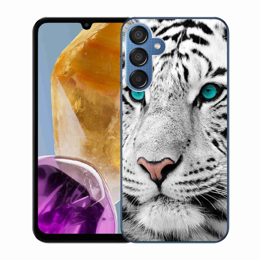 Zselés borítás mmCase Samsung Galaxy M15 5G - fehér tigris