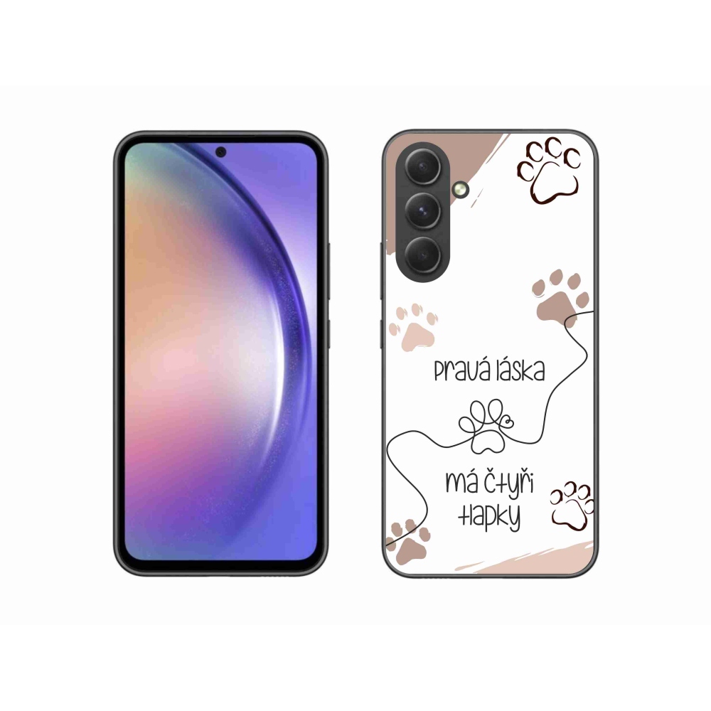 Gél borítás mmCase Samsung Galaxy A54 5G - kutya motívum 1 fehér háttér