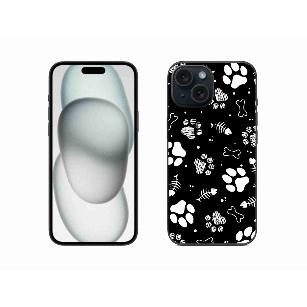 Gél borítás mmCase iPhone 15 készülékhez - kutyamancsok