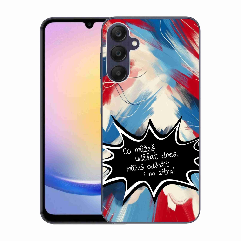 Gél borító mmCase Samsung Galaxy A25 5G - vicces szöveg 9 fekete háttér