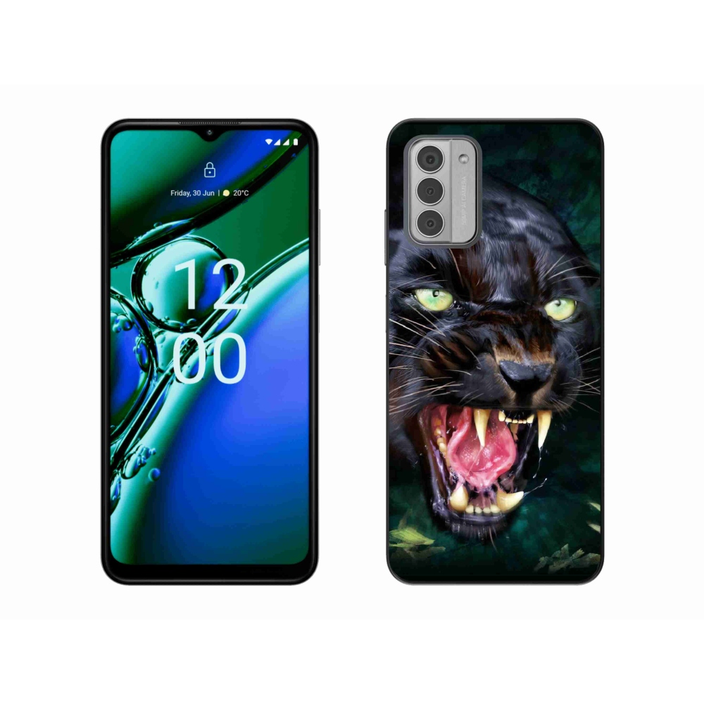 Zselés borítás mmCase a Nokia G42 készülékhez - dühös fekete párduc