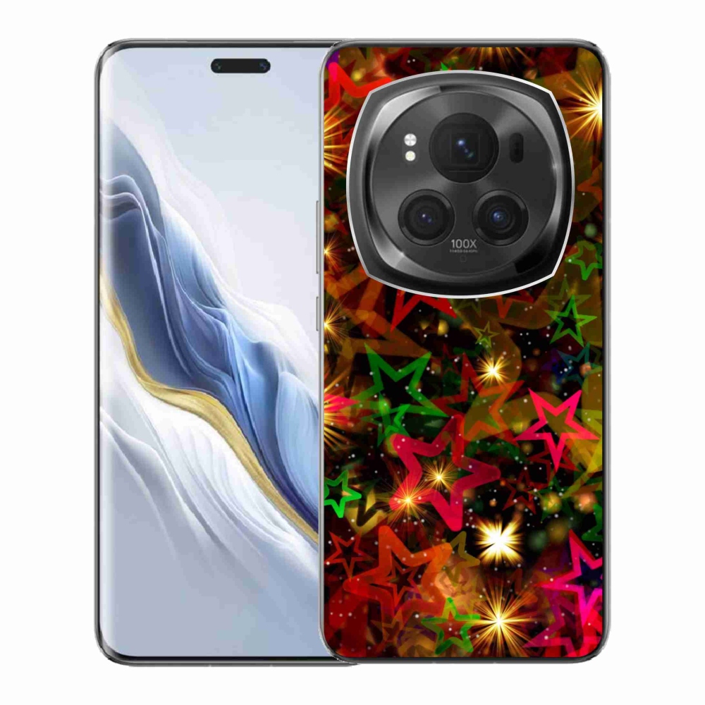 Zselés borítás mmCase a Honor Magic 6 Pro 5G számára - színes csillagok