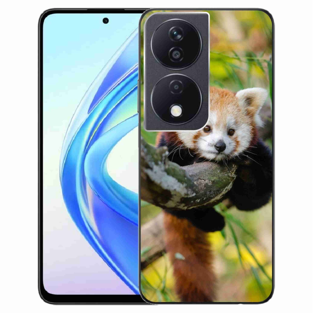 Zselés borítás mmCase a Honor X7b/Honor 90 Smart készülékhez - panda piros
