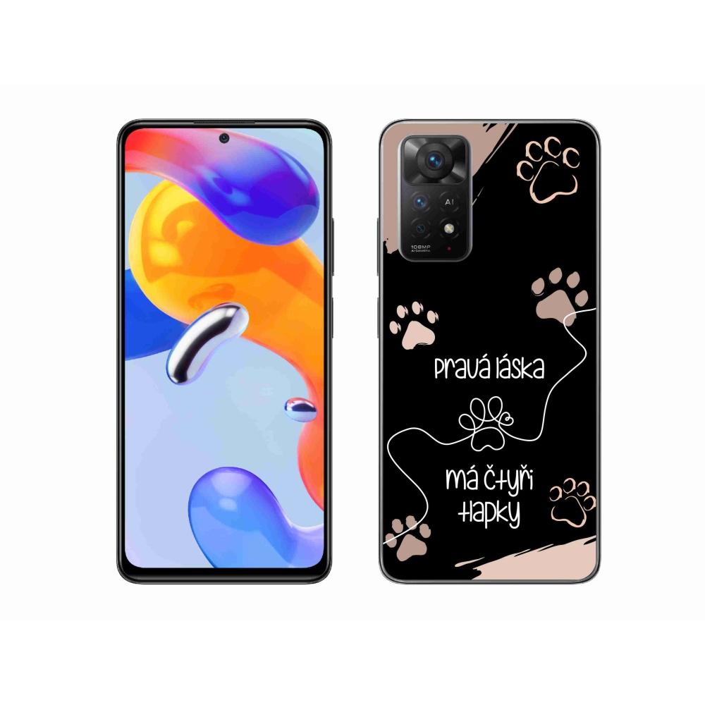 Gél borítás mmCase a Xiaomi Redmi Note 11 Pro 4G/5G számára - kutya motívum 1 fekete háttér