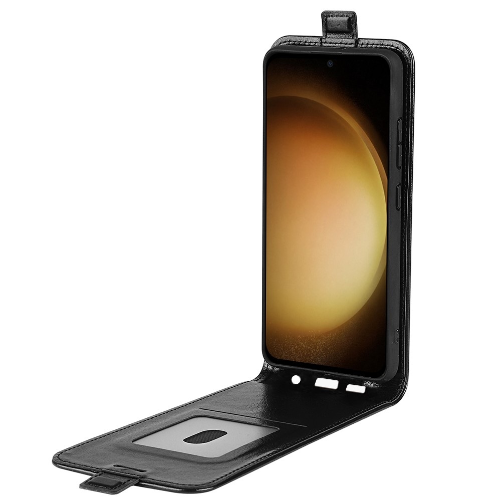 Függőleges flip tok Samsung Galaxy S24+ készülékhez - fekete