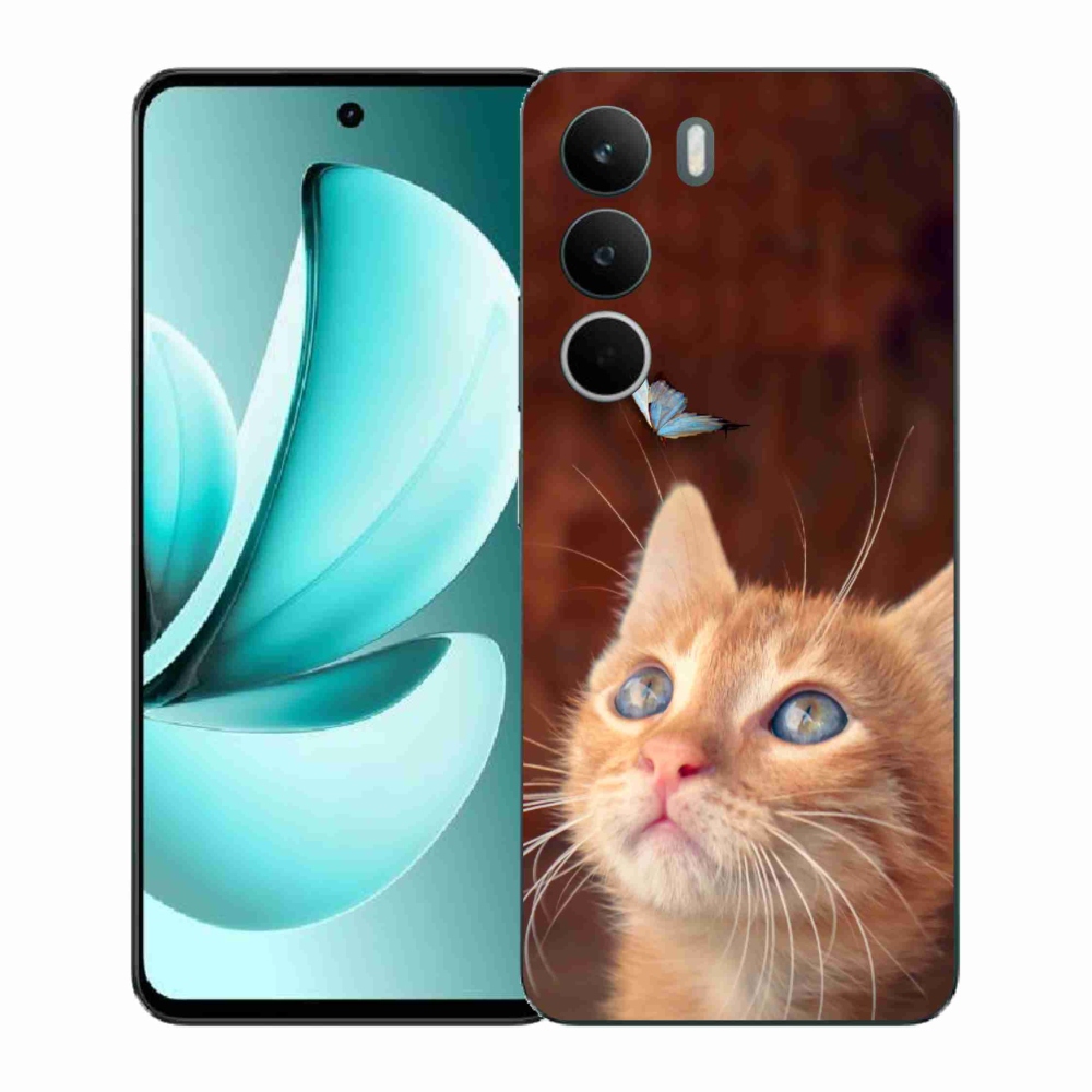 Gél borító mmCase a Realme C71 készülékhez - pillangó és cica