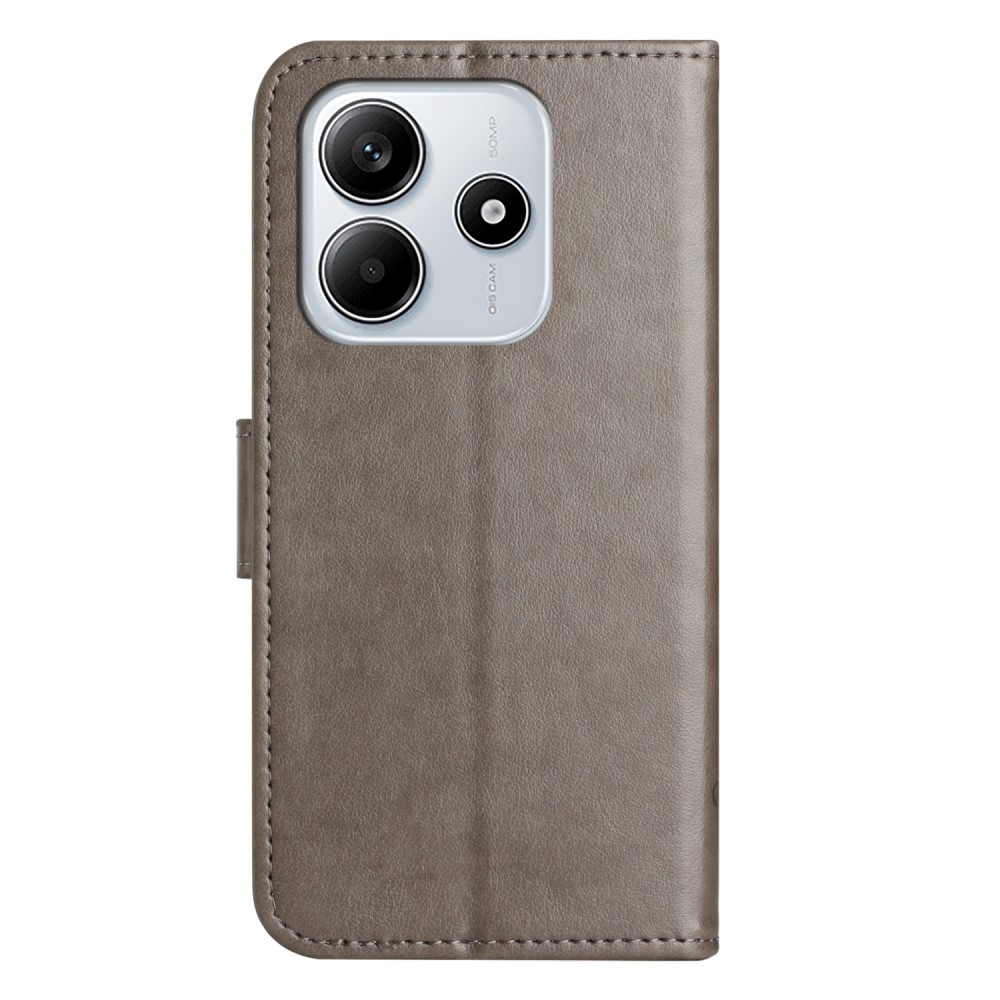 Virágos könyvtáska Xiaomi Redmi Note 14 5G - szürke