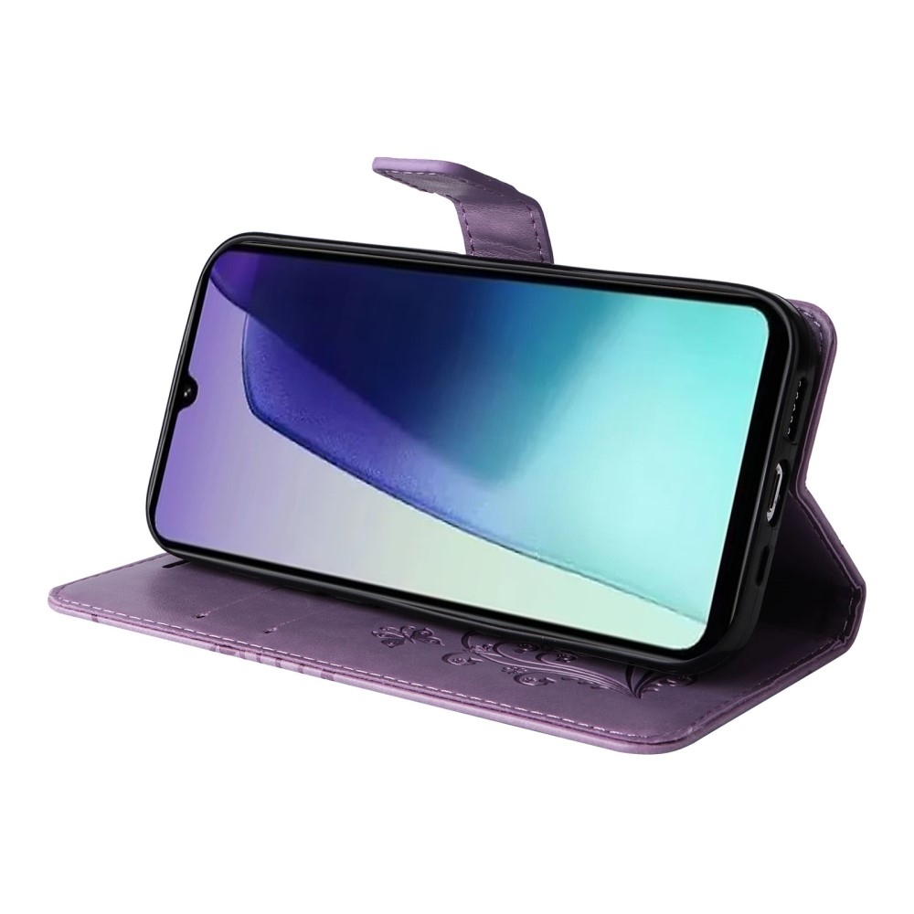 Nagy pillangó könyv tok a Xiaomi Redmi 14C/Poco C75-hez - lila