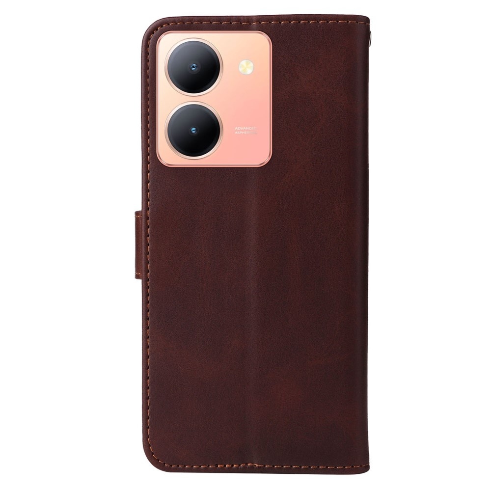 Vivo Y36 könyvtáska - barna