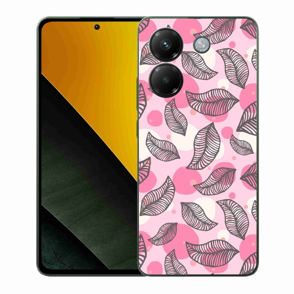 Gél borítás mmCase a Xiaomi Poco M7 Pro 5G számára - rajzfilmes hulló levelek