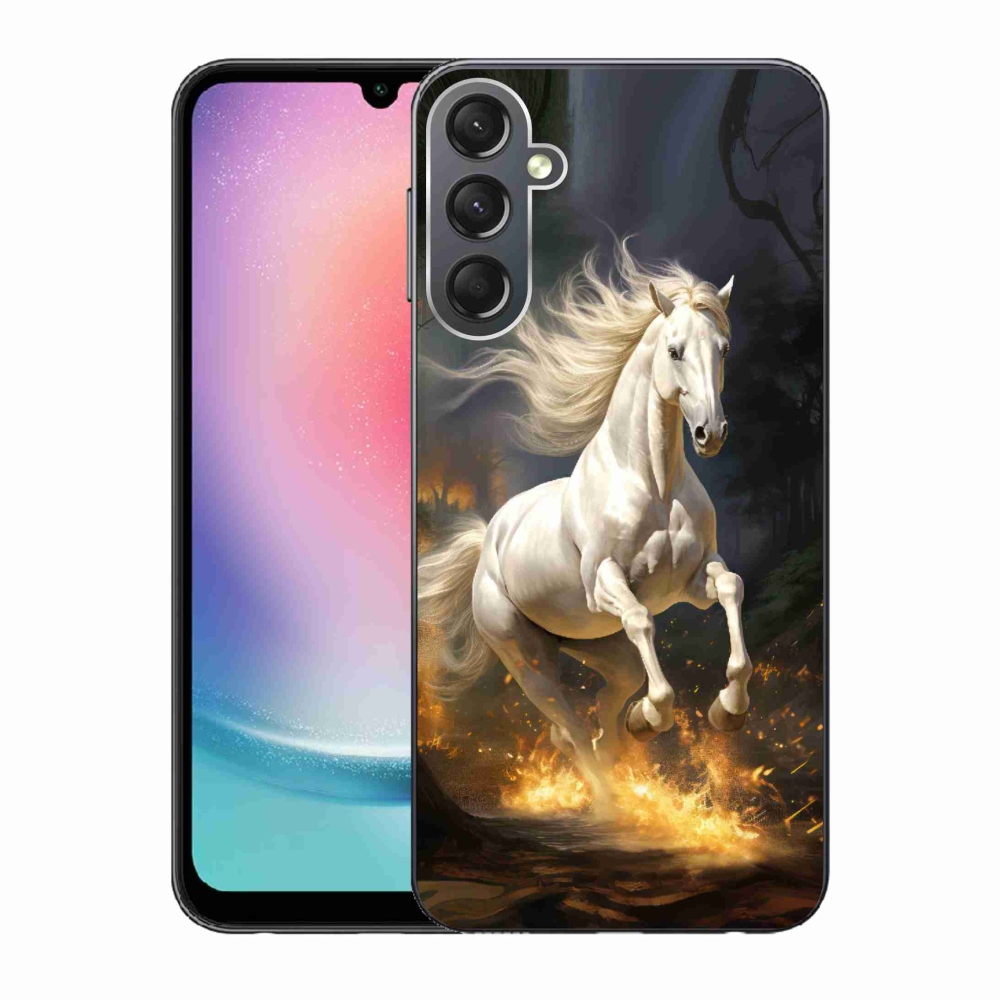 Zselés borítás mmCase Samsung Galaxy A24 - fehér ló 2