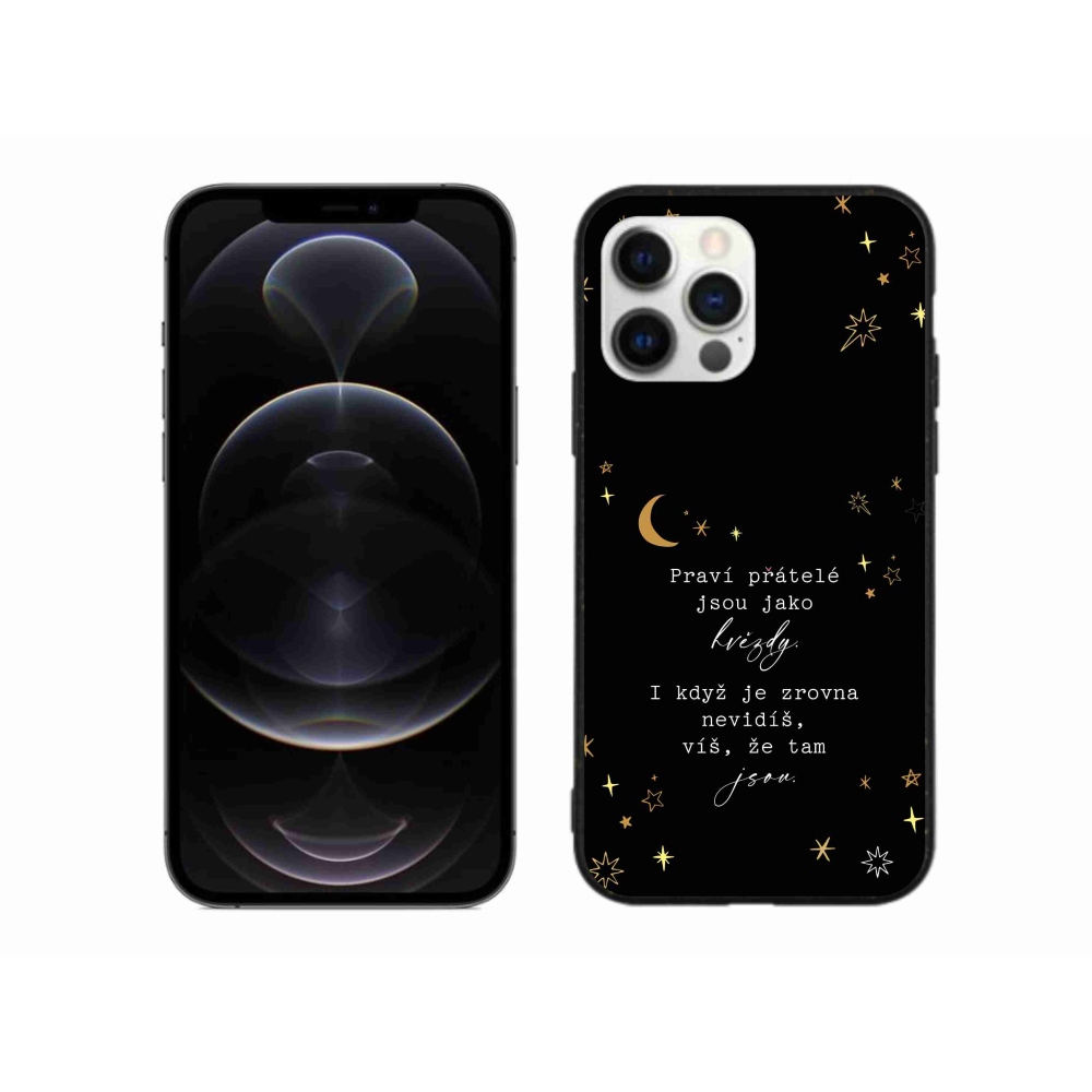 Gél borítás mmCase iPhone 12 Pro Max készülékhez - Idézet 6 fekete háttér