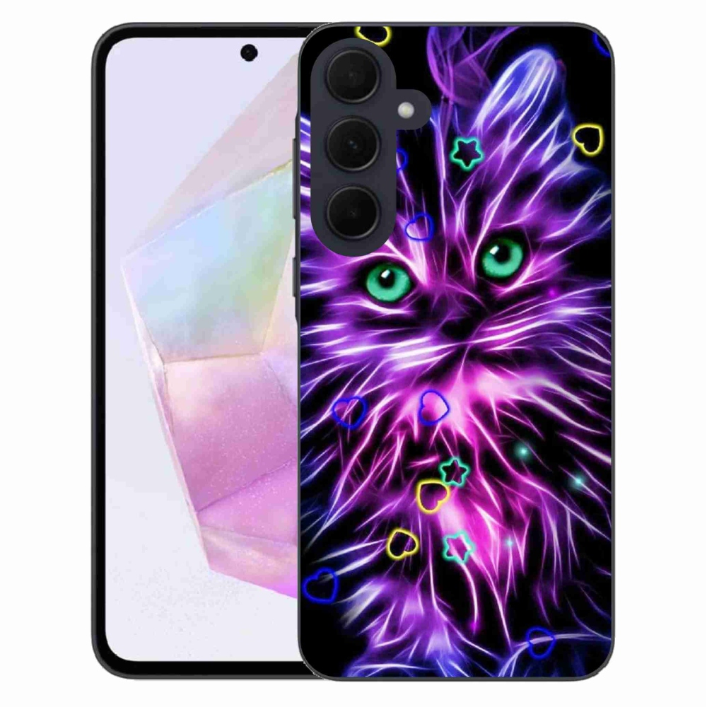 Zselés borítás mmCase Samsung Galaxy A35 5G - absztrakt macska