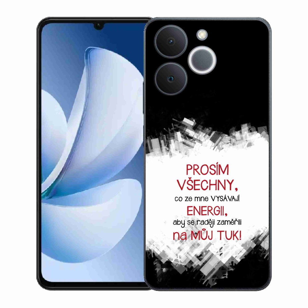 Gél borító mmCase a Realme Note 70T készülékhez - vicces szöveg 1 piros