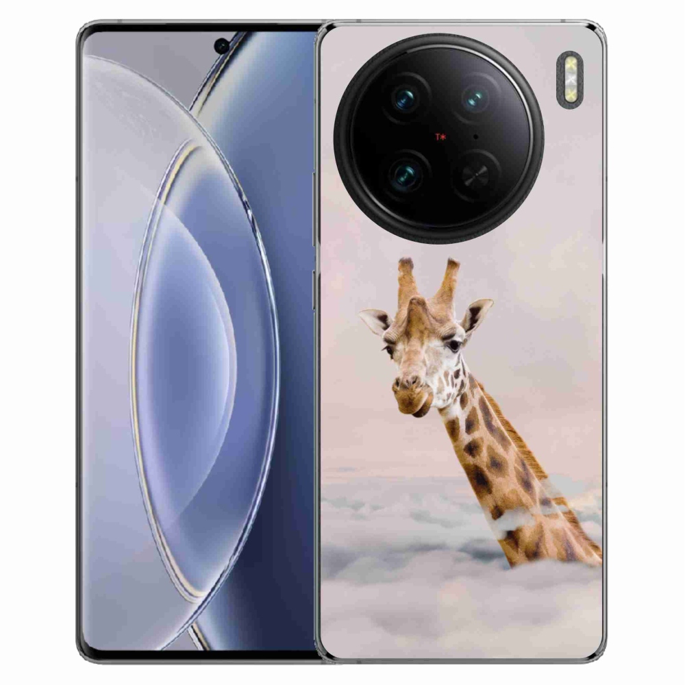 Gél borítás mmCase a Vivo X90 Pro-n - zsiráf a felhőkben