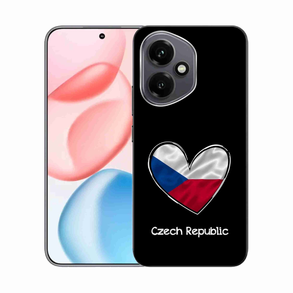 Zselés borító mmCase a Honor 400-hoz - szív zászló fekete háttérrel