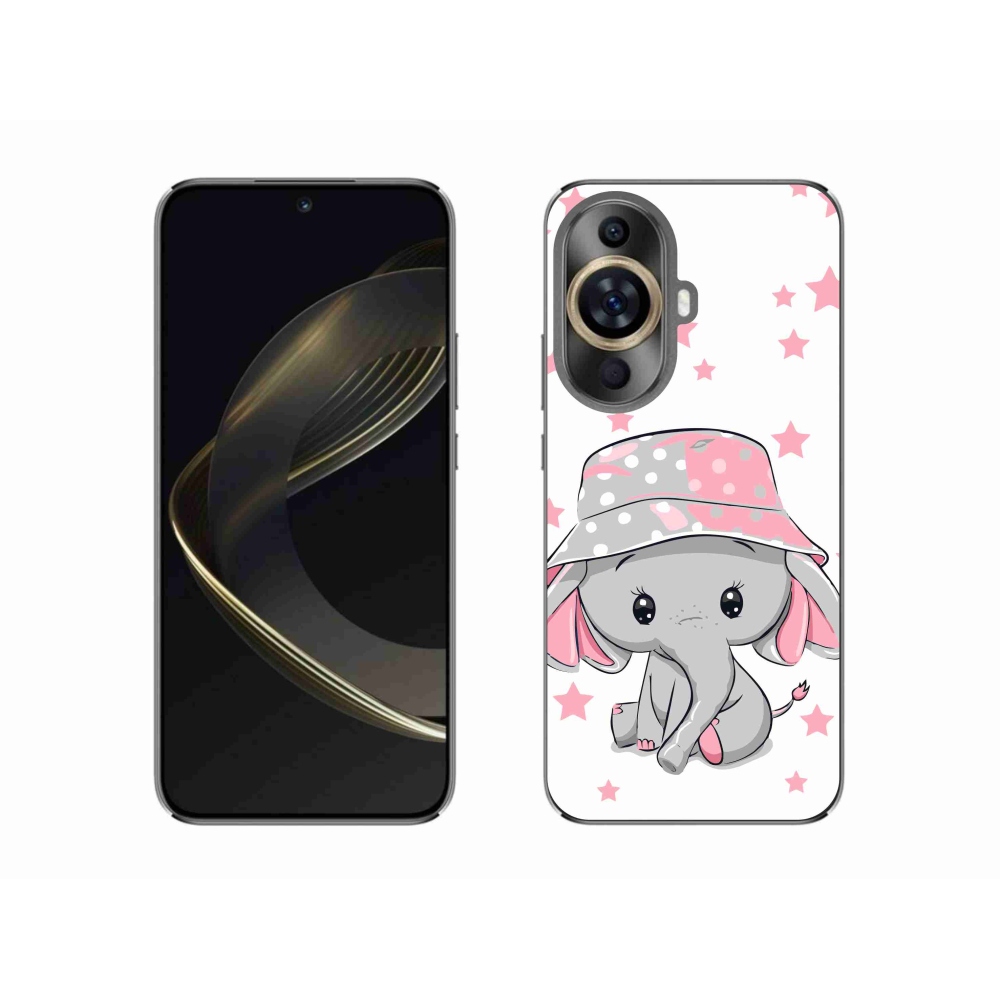 Gél borító mmCase a Huawei Nova 11 - rózsaszín elefántra