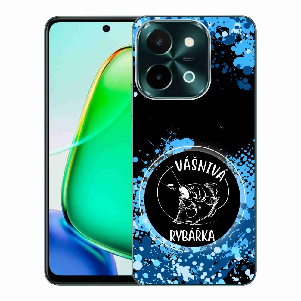 Gél borító mmCase a Vivo Y28-hoz - szenvedélyes halász fekete háttérrel
