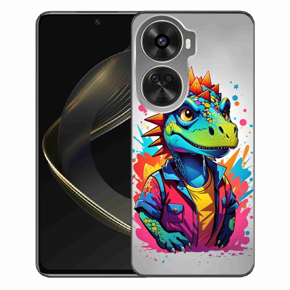 Gél borítás mmCase a Huawei Nova 12 SE számára - színes dinoszaurusz